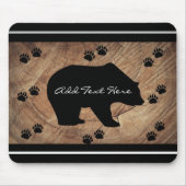 Zwart Beer en Beer poten Muismat (Voorkant)