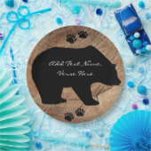 Zwart Beer en Beer poten Papieren Bordje (Feest)