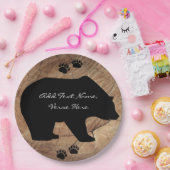 Zwart Beer en Beer poten Papieren Bordje (Feest)