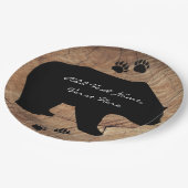 Zwart Beer en Beer poten Papieren Bordje (Gekanteld)