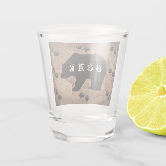 Zwart Beer en Beer poten Shot Glas (Achterkant)