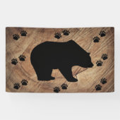 Zwart Beer en Beer poten Spandoek (Horizontaal)