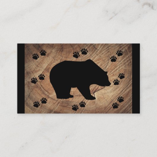 Zwart Beer en Beer poten Visitekaartje (Voorkant)