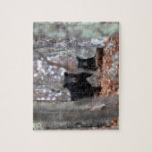 Zwart Beer en Cub Puzzle Legpuzzel (Verticaal)