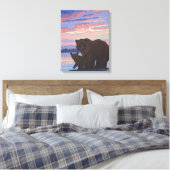 Zwart Beer en CubColorado Canvas Afdruk (Insitu (Slaapkamer))