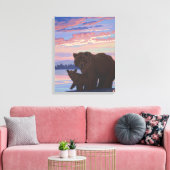 Zwart Beer en CubColorado Canvas Afdruk (Insitu (Woonkamer))