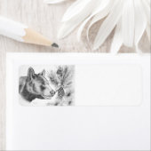 Zwart Beer en kerstboom Etiket (Insitu)