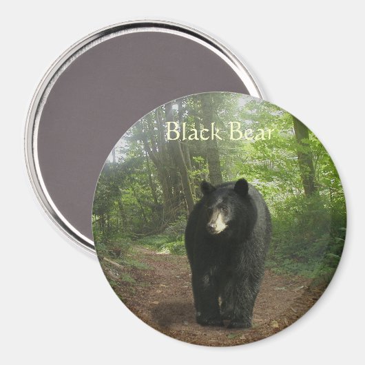 ZWART BEER Forest Natuur Magnet (Voorkant / Achterkant)