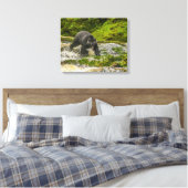 Zwart Beer Gevist | Qua Creek British Columbia Canvas Afdruk (Insitu (Slaapkamer))