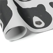 Zwart Beer gezicht Cadeaupapier (Rol Hoek)