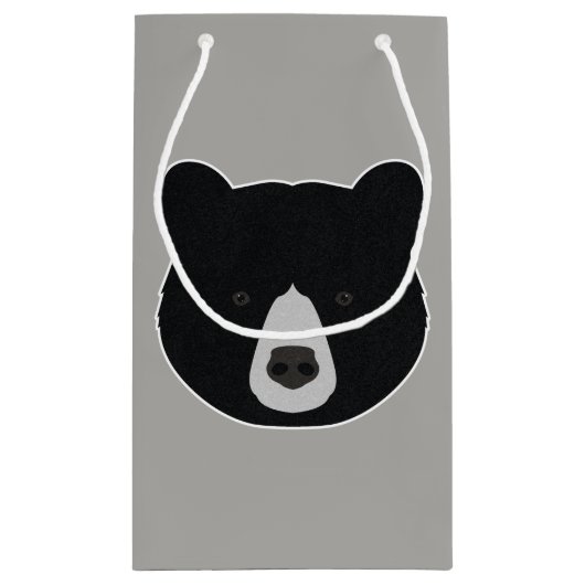 Zwart Beer gezicht Klein Cadeauzakje (Achterkant)