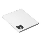 Zwart Beer gezicht Notitieblok (Schuin)