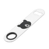 Zwart Beer gezicht Speed Flessenopener (Voorkant Gekanteld)