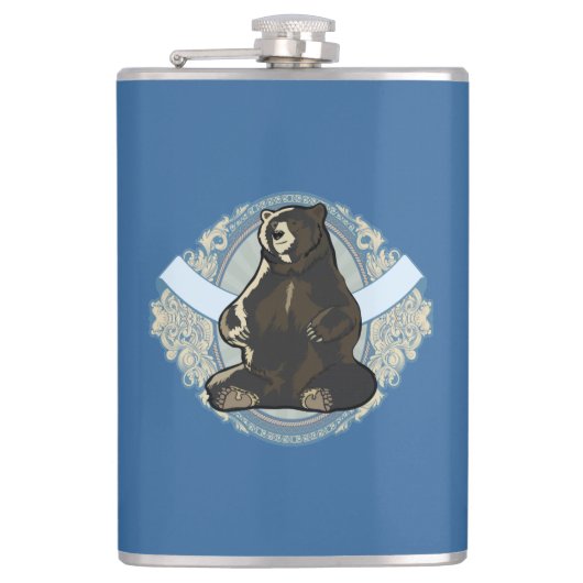 Zwart beer heupfles (Voorkant)
