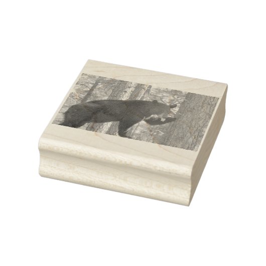Zwart Beer Houten Rubber Stamp Rubberstempel (Stempel)