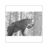 Zwart Beer Houten Rubber Stamp Rubberstempel (Afrduk)