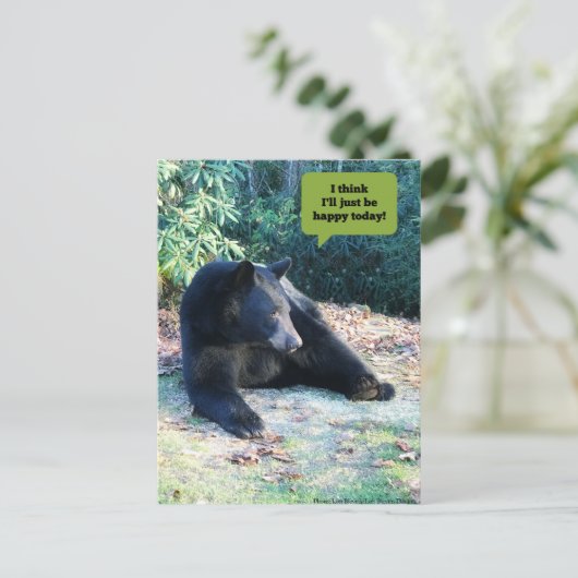 Zwart Beer - "Ik denk dat ik gewoon blij zal zijn Briefkaart (Staand voorkant)