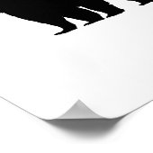 Zwart Beer Illustratie Art Poster (Hoek)