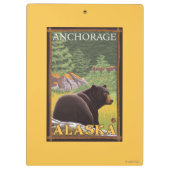 Zwart Beer in de bosbouw - Anchorage, Alaska Klembord (Achterkant)