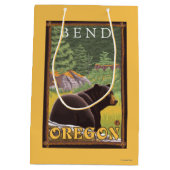 Zwart Beer in de bosbouw - Bot, oregon Medium Cadeauzakje (Achterkant)