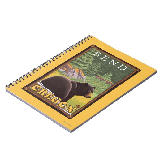 Zwart Beer in de bosbouw - Bot, oregon Notitieboek (Linkerzijde)