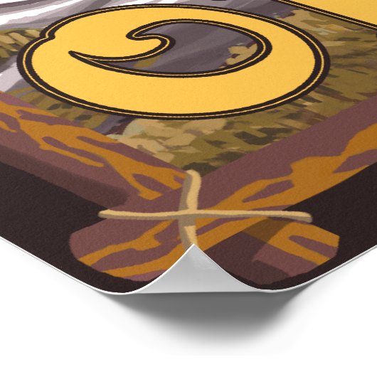 Zwart Beer in de bosbouw - Bot, oregon Poster (Hoek)