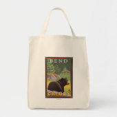 Zwart Beer in de bosbouw - Bot, oregon Tote Bag (Voorkant)