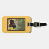 Zwart Beer in de bosbouw - Idaho Bagagelabel (Voorkant horizontaal)