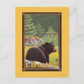 Zwart Beer in de bosbouw - Idaho Briefkaart (Voorkant)