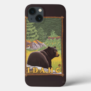 Zwart Beer in de bosbouw - Idaho iPhone 13 Hoesje