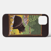 Zwart Beer in de bosbouw - Idaho Case-Mate iPhone Case (Achterkant (horizontaal))