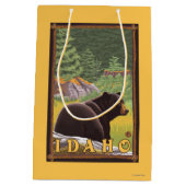 Zwart Beer in de bosbouw - Idaho Medium Cadeauzakje (Achterkant)