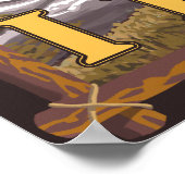 Zwart Beer in de bosbouw - Idaho Poster (Hoek)