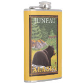 Zwart Beer in de bosbouw - Juneau, Alaska Heupfles (Rechts)