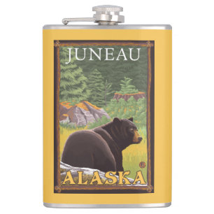 Zwart Beer in de bosbouw - Juneau, Alaska Heupfles