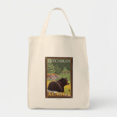 Zwart Beer in de bosbouw - Ketchikan, Alaska Tote Bag (Voorkant)