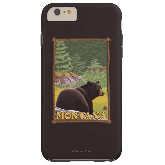 Zwart Beer in de bosbouw - Montana Case-Mate iPhone Case (Achterkant)
