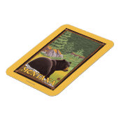 Zwart Beer in de bosbouw - Montana Magneet (Linkerzijde)