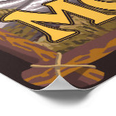 Zwart Beer in de bosbouw - Montana Poster (Hoek)