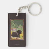 Zwart Beer in de bosbouw - Montana Sleutelhanger (achterkant)