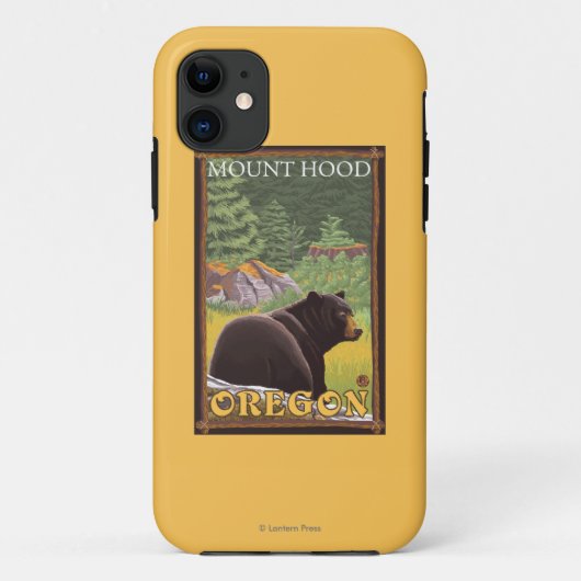 Zwart Beer in de bosbouw - Mount Hood, Oregon Case-Mate iPhone Case (Achterkant)