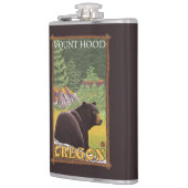 Zwart Beer in de bosbouw - Mount Hood, Oregon Heupfles (Links)