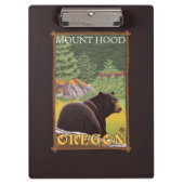 Zwart Beer in de bosbouw - Mount Hood, Oregon Klembord (Voorkant)