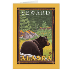 Zwart Beer in de bosbouw - Seward, Alaska