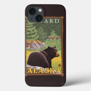 Zwart Beer in de bosbouw - Seward, Alaska Case-Mate iPhone Case