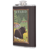 Zwart Beer in de bosbouw - Seward, Alaska Heupfles (Links)