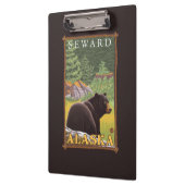 Zwart Beer in de bosbouw - Seward, Alaska Klembord (Links)
