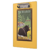 Zwart Beer in de bosbouw - Seward, Alaska Klembord (Links)