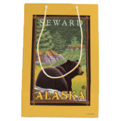 Zwart Beer in de bosbouw - Seward, Alaska Medium Cadeauzakje (Achterkant)