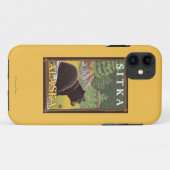 Zwart Beer in de bosbouw - Sitka, Alaska Case-Mate iPhone Case (Achterkant (horizontaal))